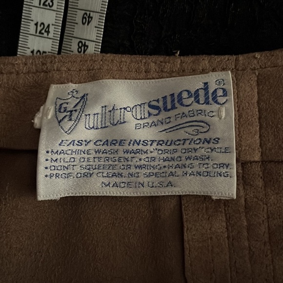 Vintage ultrasuede tan skirt size medium - Picture 4 of 6